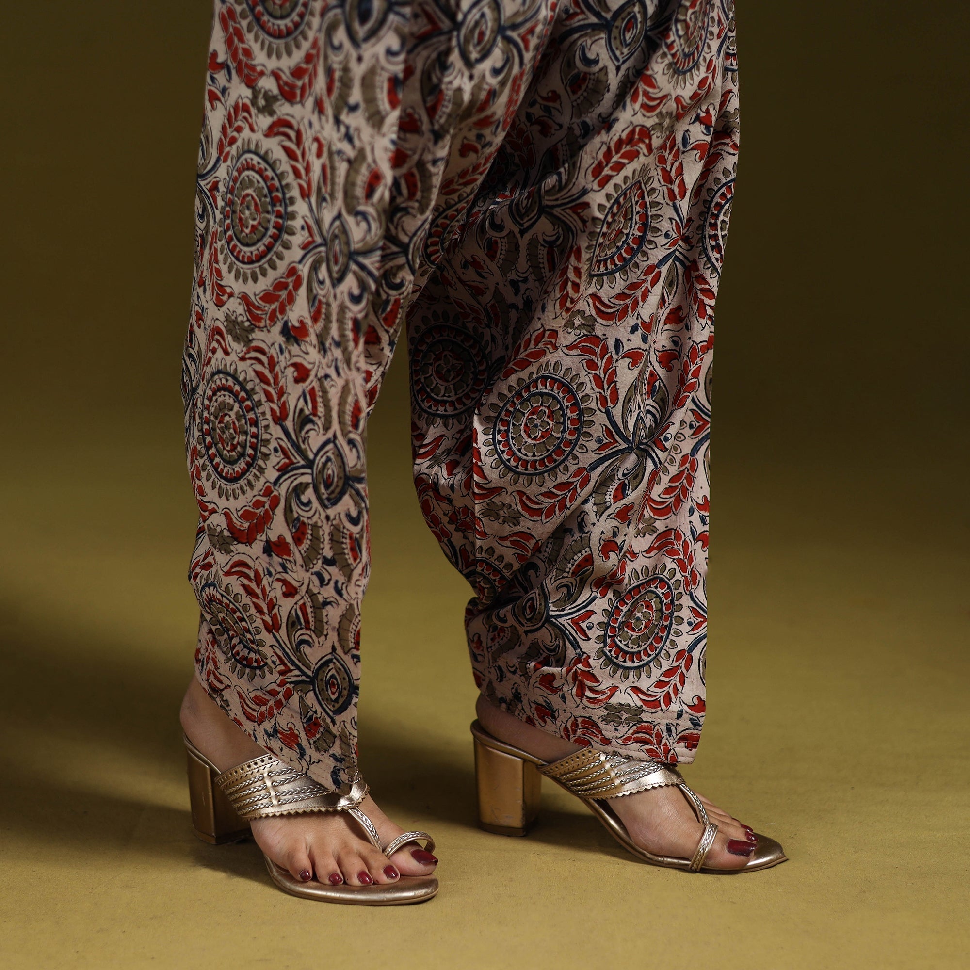 Pedana hand natural dyed cotton kalamkari salwar 05