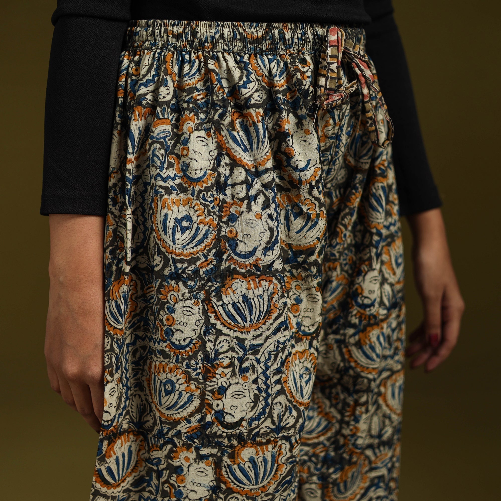 Pedana hand natural dyed cotton kalamkari afghani salwar 12