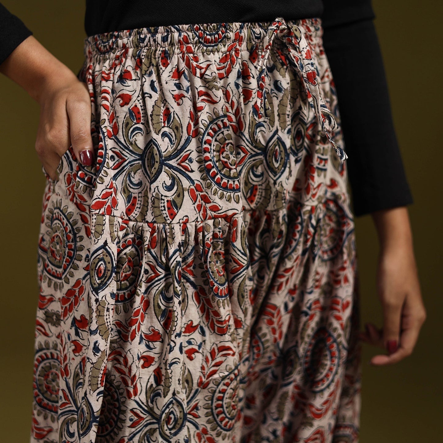 Pedana hand natural dyed cotton kalamkari salwar 05