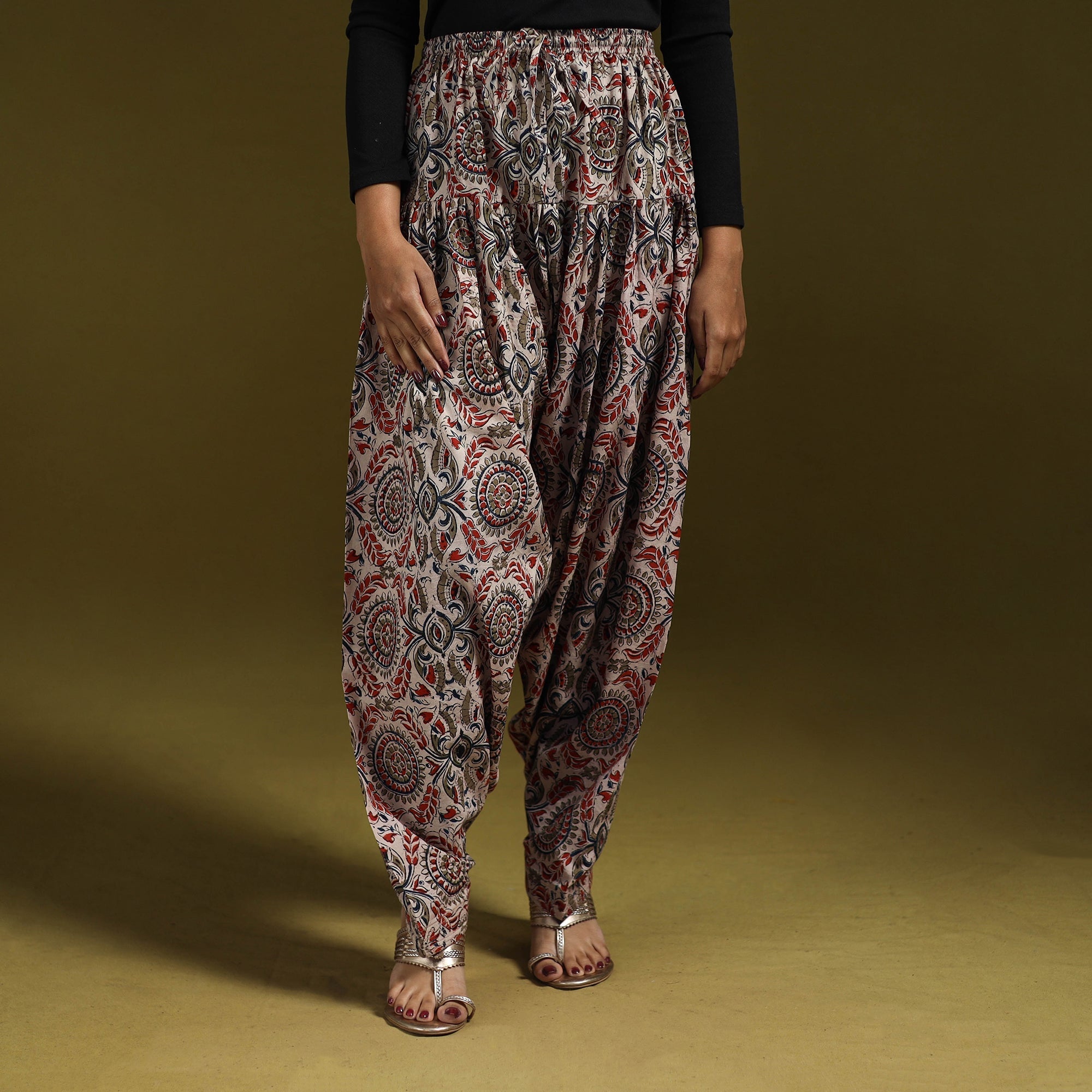 Pedana hand natural dyed cotton kalamkari salwar 05