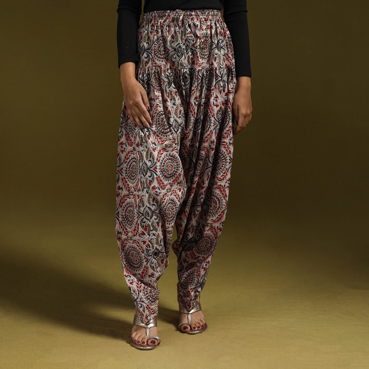 Pedana hand natural dyed cotton kalamkari salwar 05