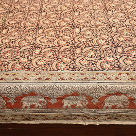 Buy Pedana Kalamkari Block Printed Cotton Double Bed Cover (111 x 91 in) 04 Online at iTokri.com