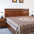 Buy Kalamkari Block Printed Natural Dyed Cotton Double Bedcover Online at iTokri.com