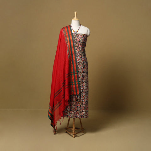 Pedana kalamkari cotton 2pc unstitched dress material