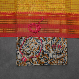 Pedana kalamkari cotton 2pc unstitched dress material