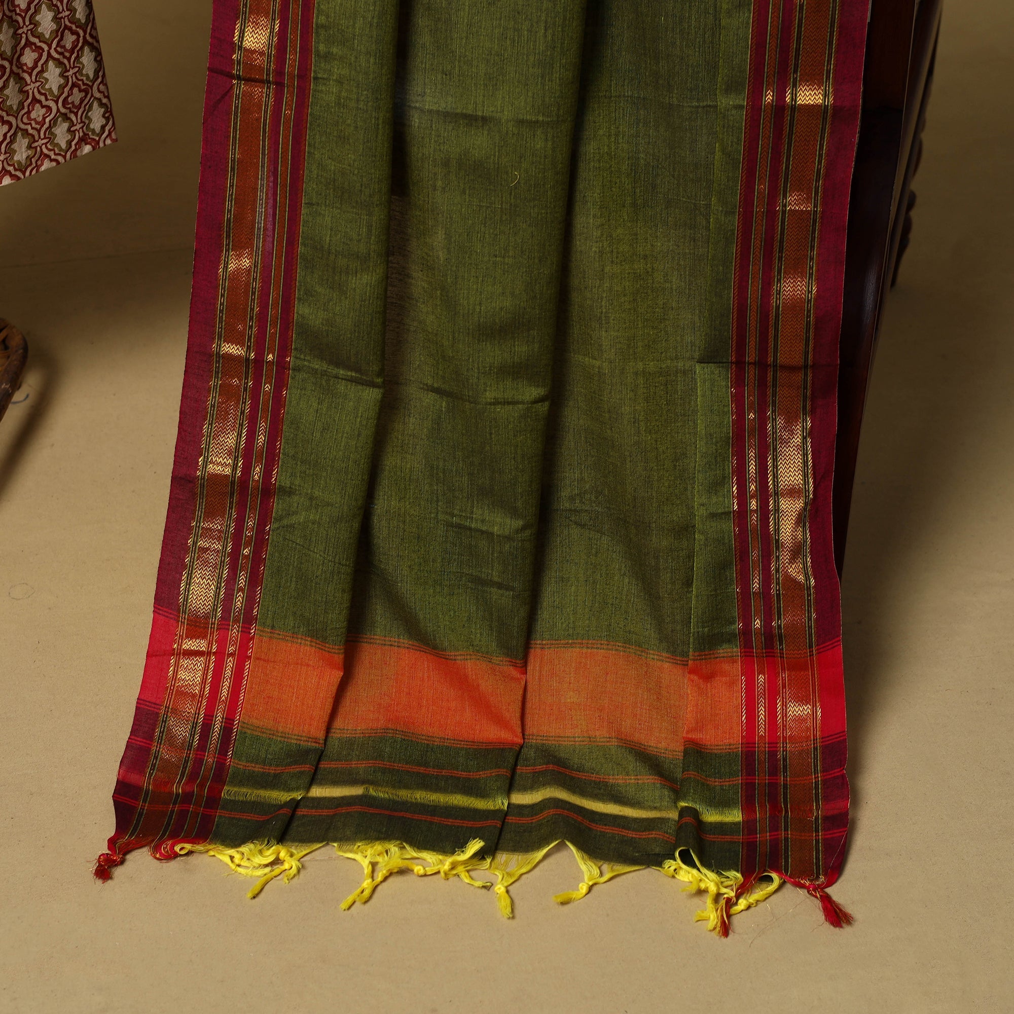 Pedana kalamkari cotton 2pc unstitched dress material