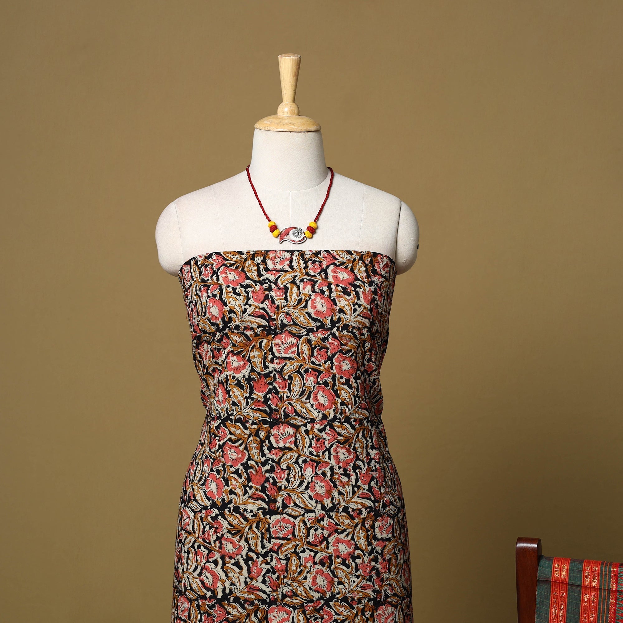 Pedana kalamkari cotton 2pc unstitched dress material