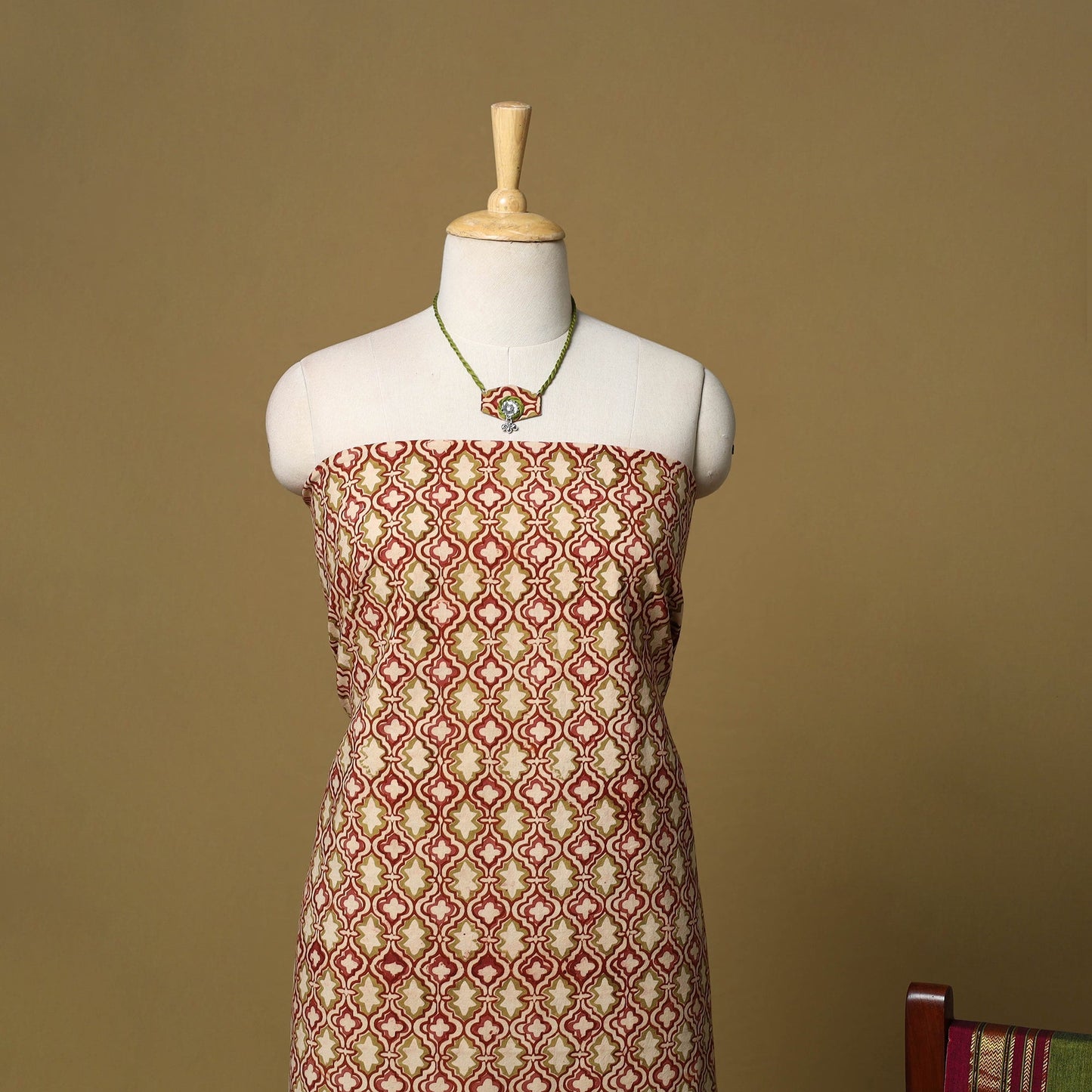 Pedana kalamkari cotton 2pc unstitched dress material