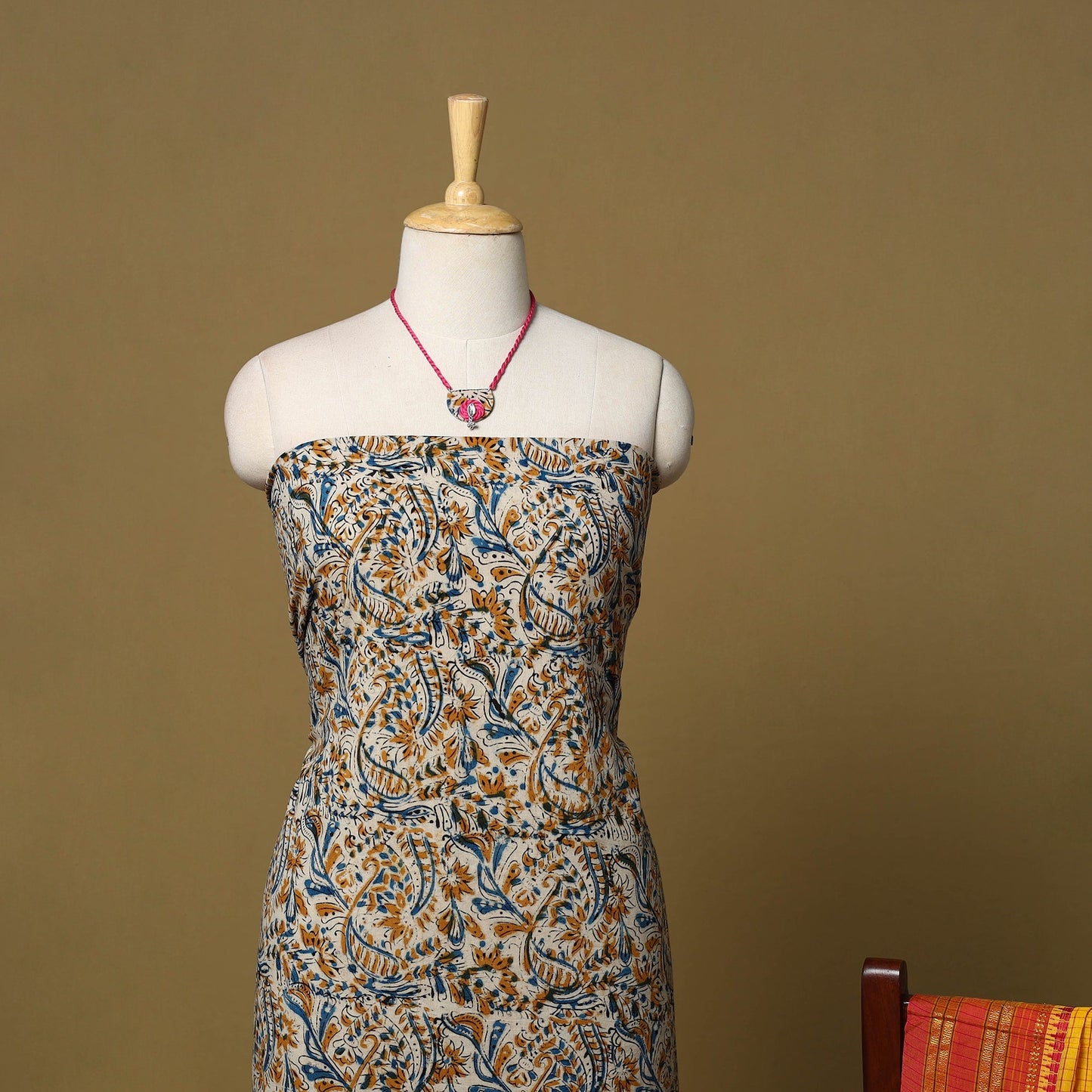 Pedana kalamkari cotton 2pc unstitched dress material