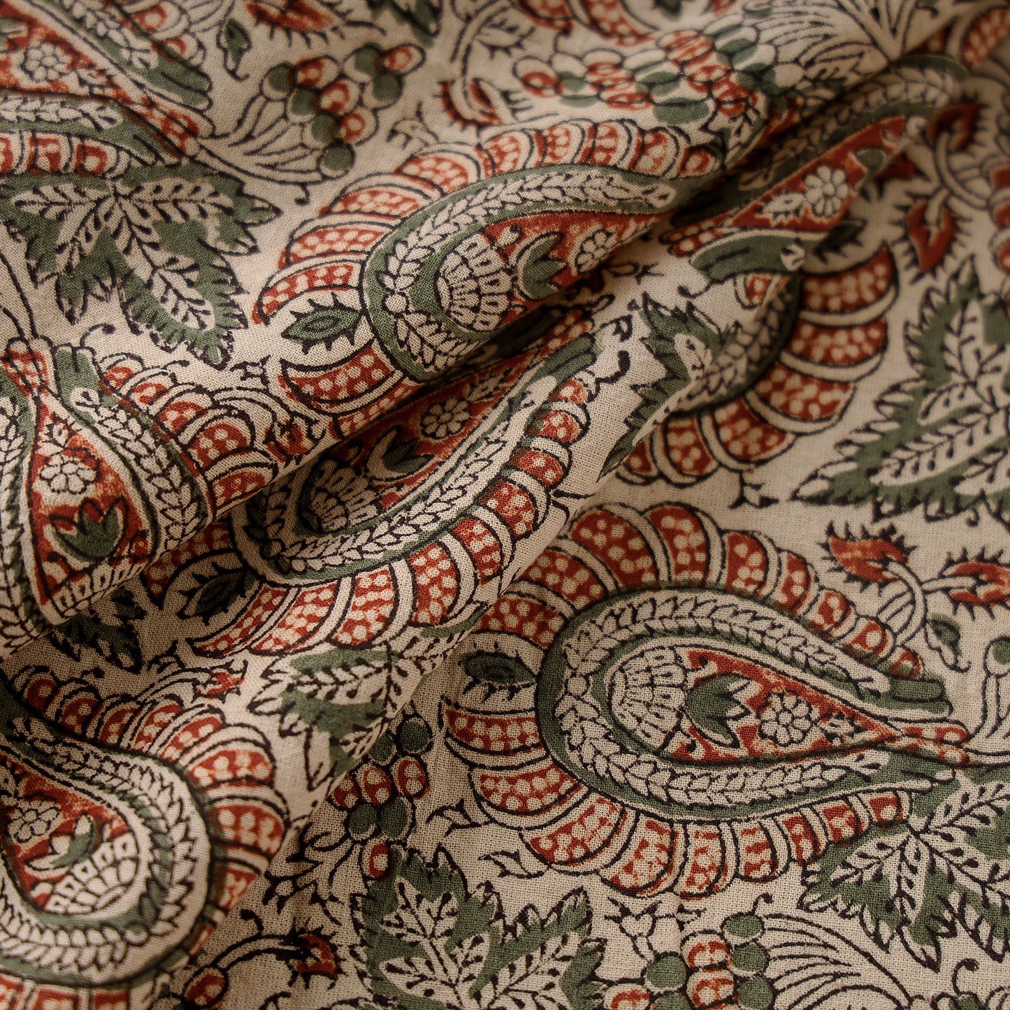  Pedana Kalamkari Block Printing Cotton Fabric 