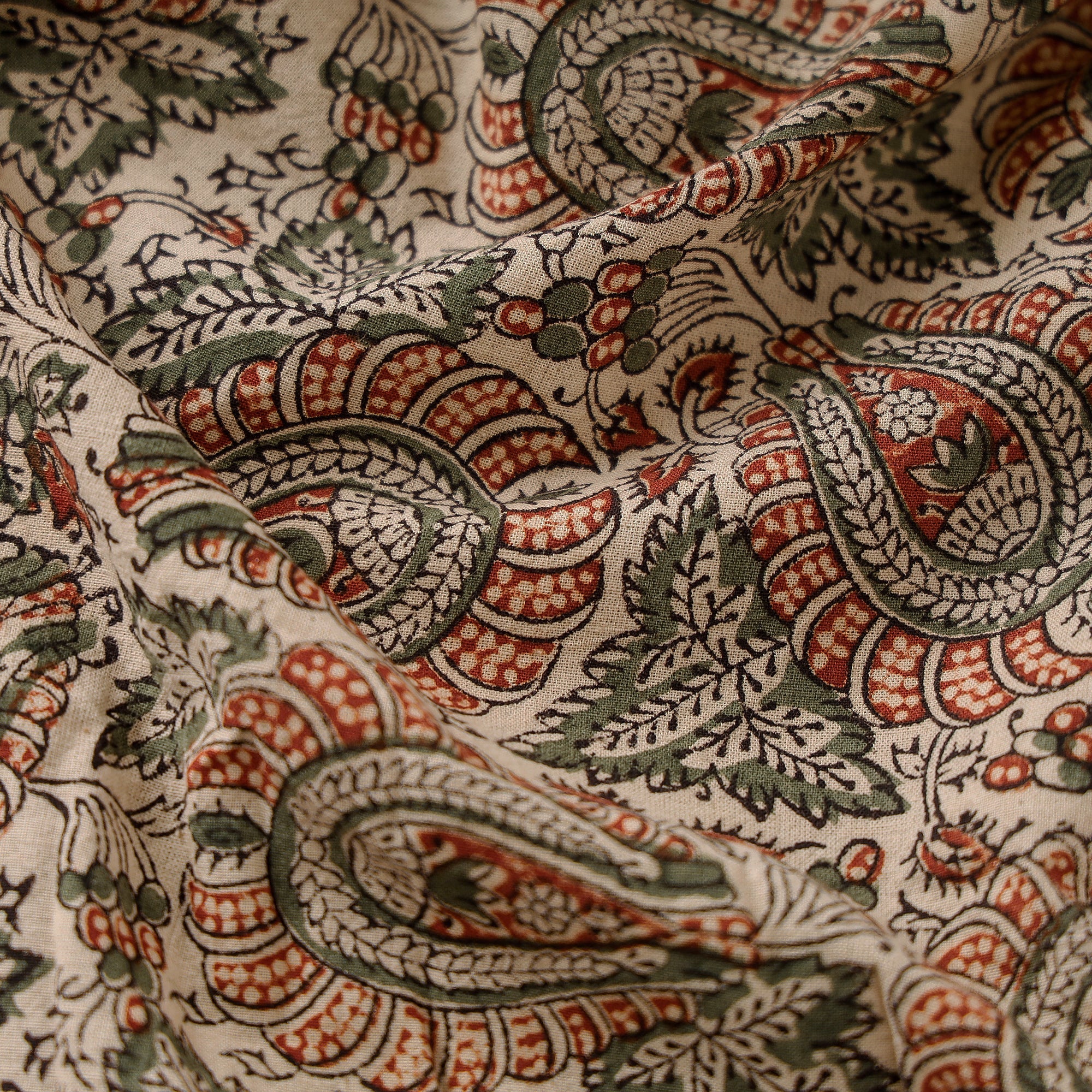  Pedana Kalamkari Block Printing Cotton Fabric 
