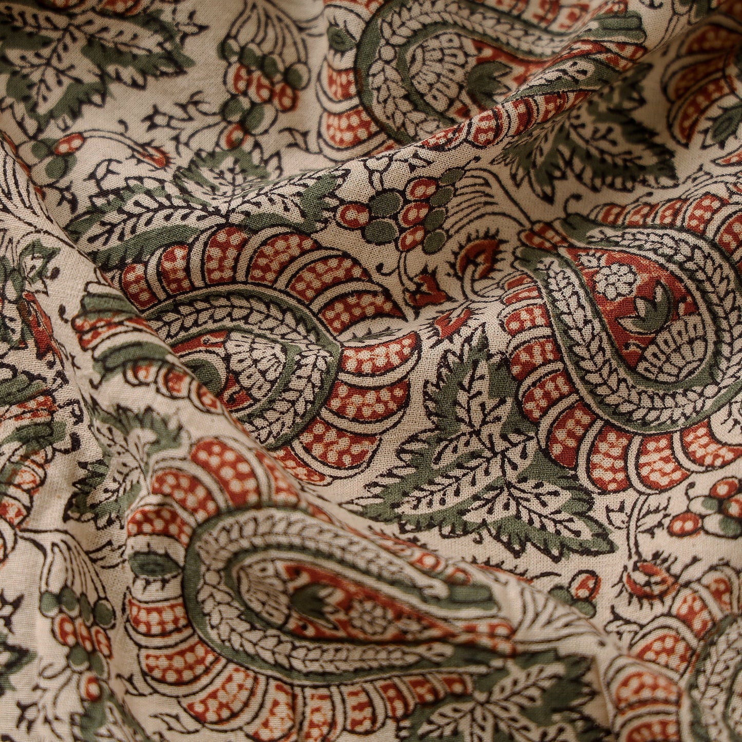  Pedana Kalamkari Block Printing Cotton Fabric 