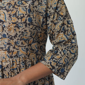 Buy Pedana Kalamkari Block Printed Cotton Flared Dress 04 Online at iTokri.com