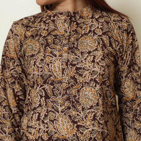 Multicolor - pedana kalamkari printed cotton kurta