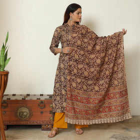 Multicolor - pedana kalamkari printed cotton kurta