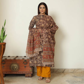 Multicolor - pedana kalamkari printed cotton kurta