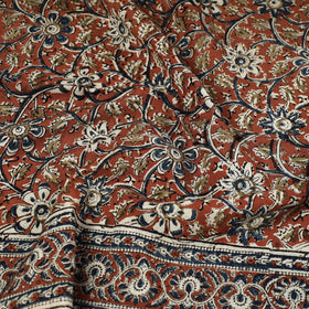 Multicolor Pedana Kalamkari Block Printed Natural Dyed Cotton Scarf 