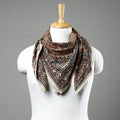 Multicolor Pedana Kalamkari Block Printed Natural Dyed Cotton Scarf 