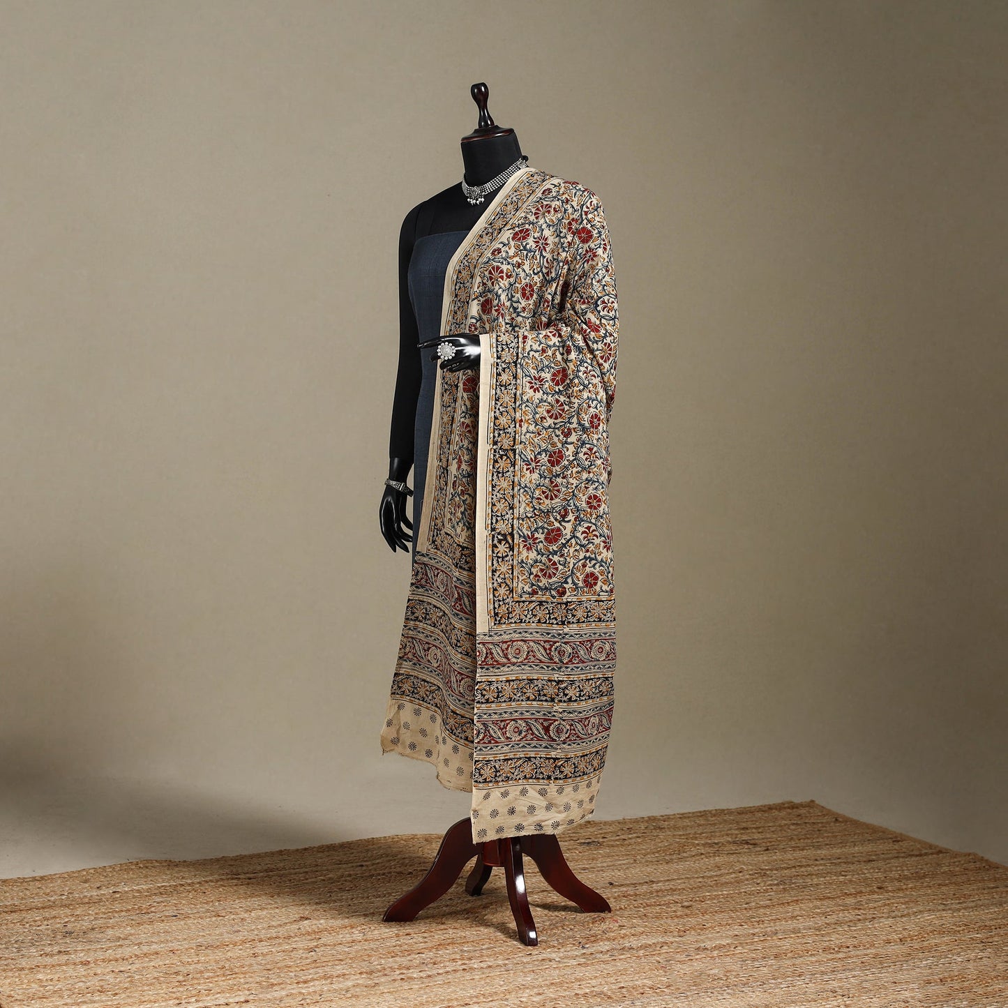 Multicolor - pedana natural dyed cotton kalamkari dupatta