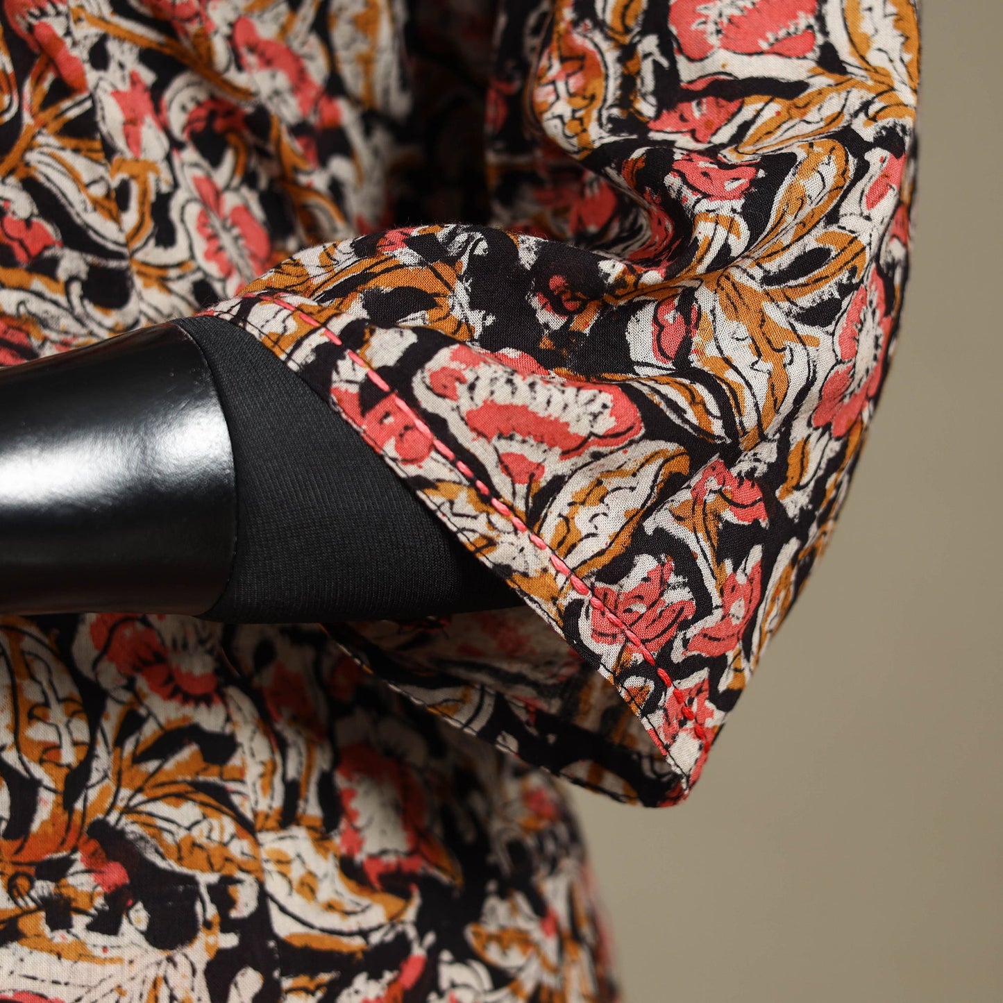 Red - pedana natural dyed cotton a-line hand embroidery