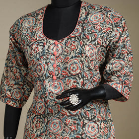 Multicolor - pedana natural dyed cotton short kalamkari