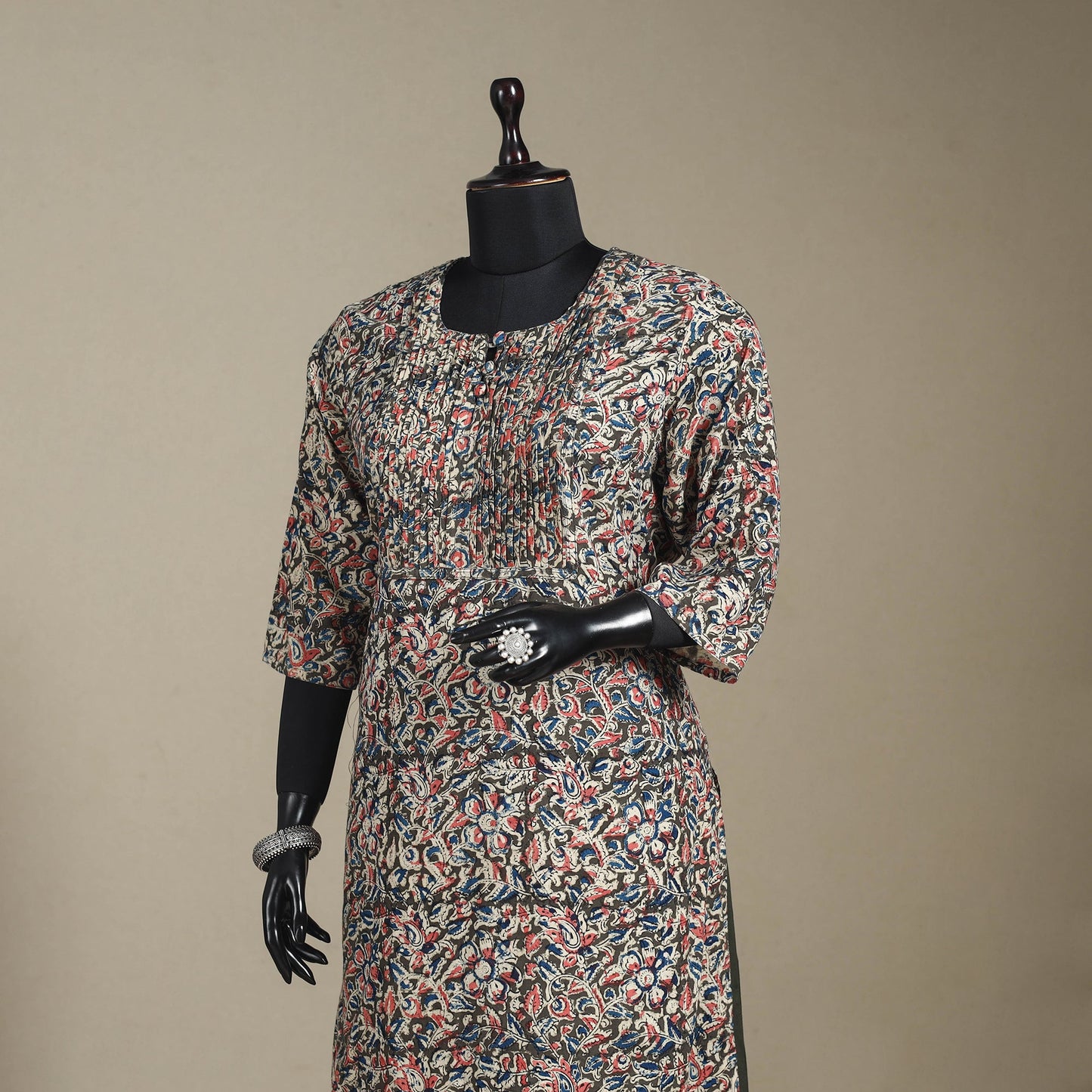 Multicolor - pedana natural dyed cotton straight pintuck