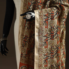 Orange - pedana natural dyed hand kalamkari dupatta