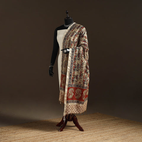 Orange - pedana natural dyed hand kalamkari dupatta
