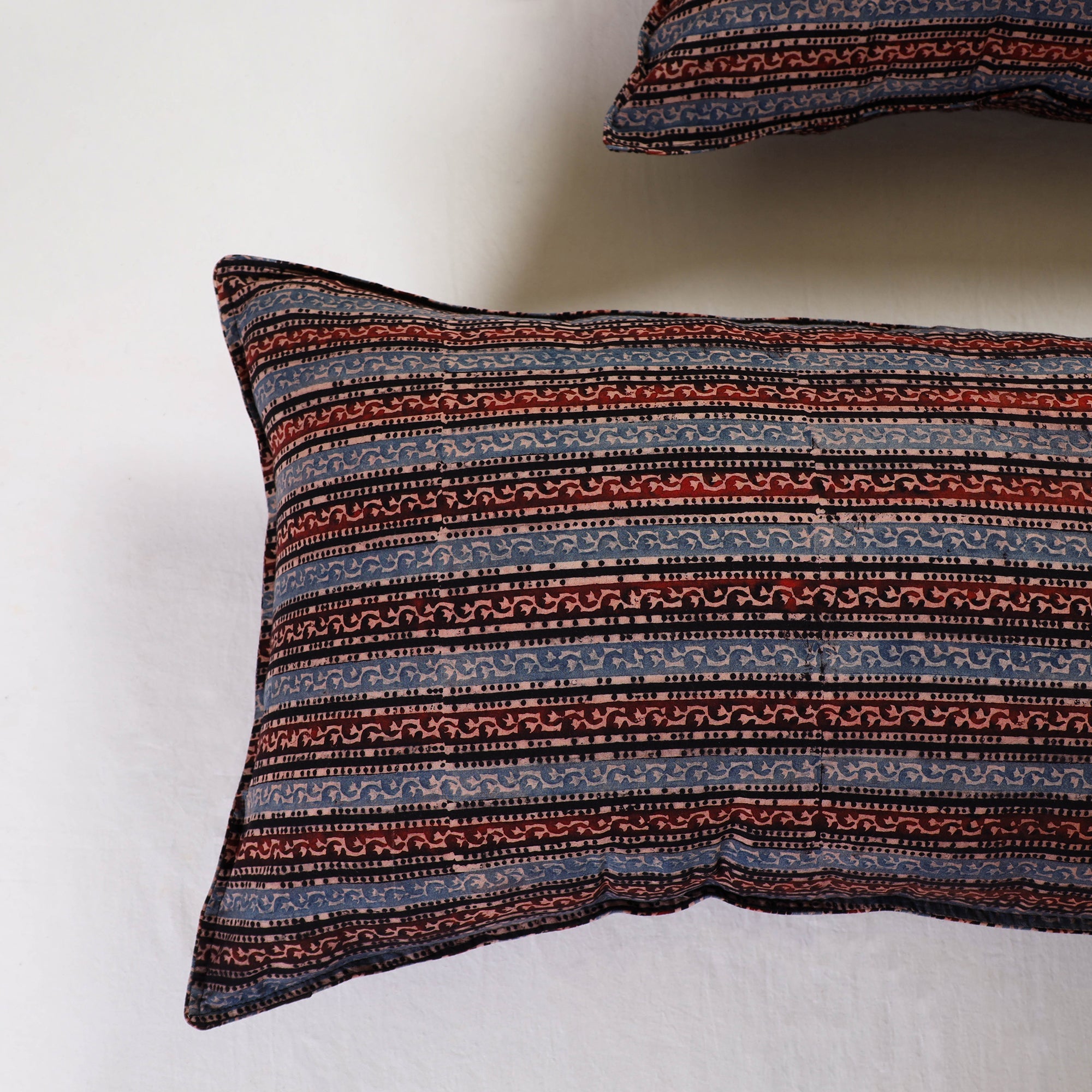  Multicolor Ajrakh Block Print Pillow Cover (Set of 2)