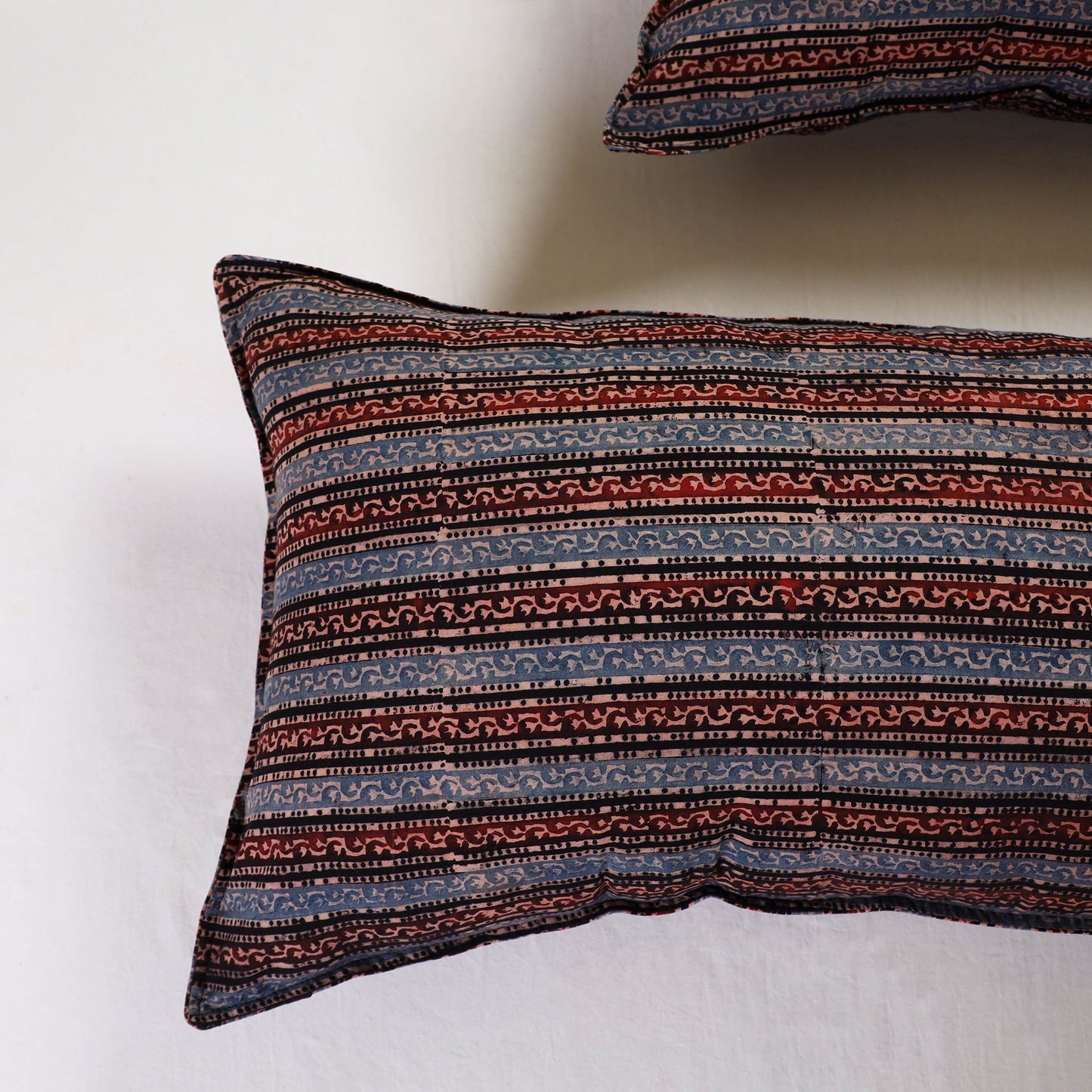  Multicolor Ajrakh Block Print Pillow Cover (Set of 2)