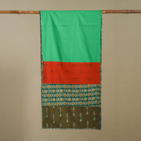 Multicolor - plain cotton patchwork stole 02 - handcrafted