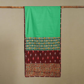 Multicolor - plain cotton patchwork stole 03 - handcrafted