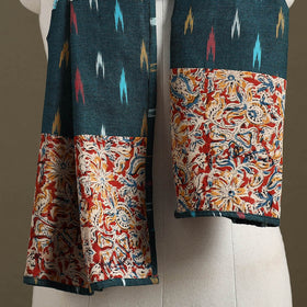 Multicolor - plain cotton patchwork stole 04 - handcrafted