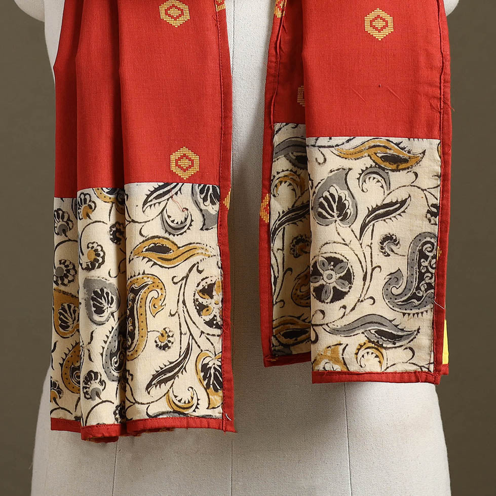 Multicolor Plain Cotton Patchwork Stole