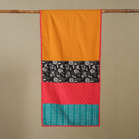 Multicolor Plain Cotton Patchwork Stole