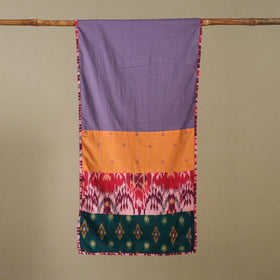 Multicolor Plain Cotton Patchwork Stole