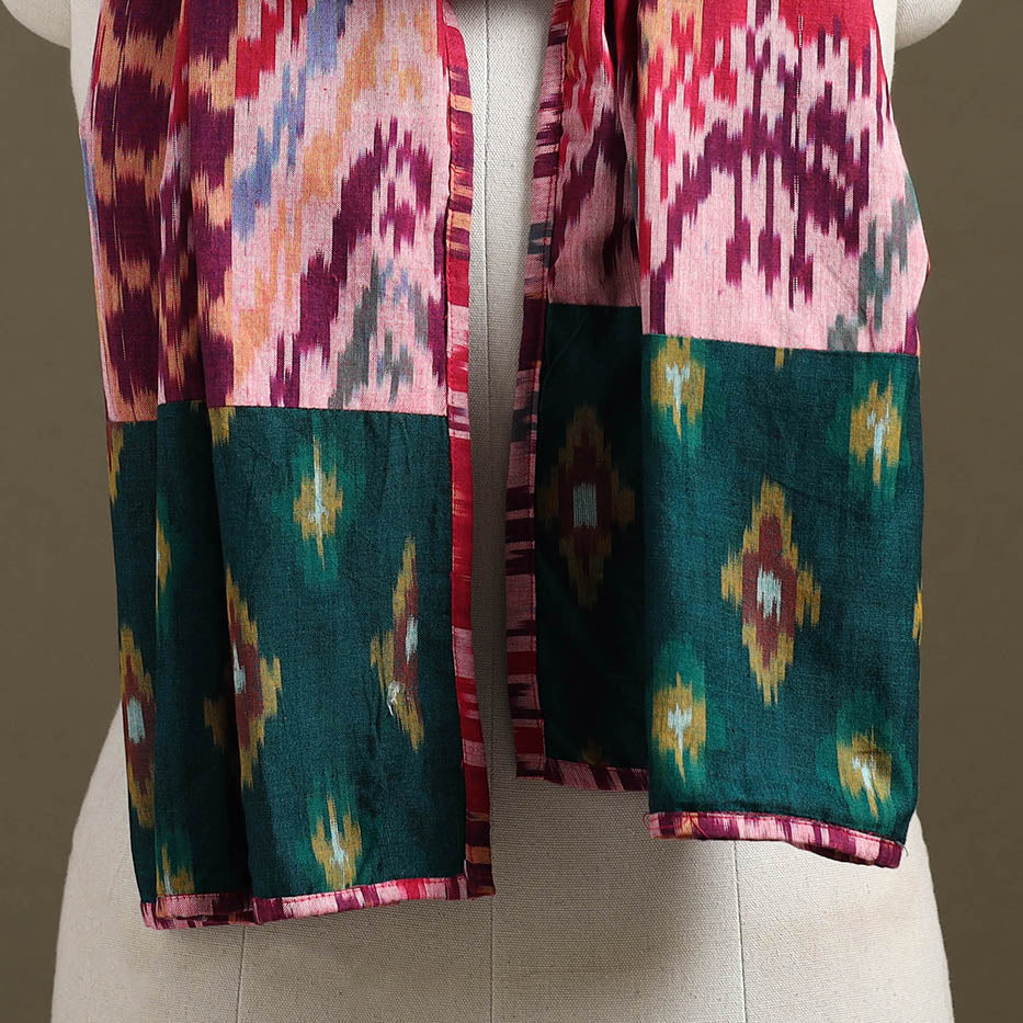 Multicolor Plain Cotton Patchwork Stole