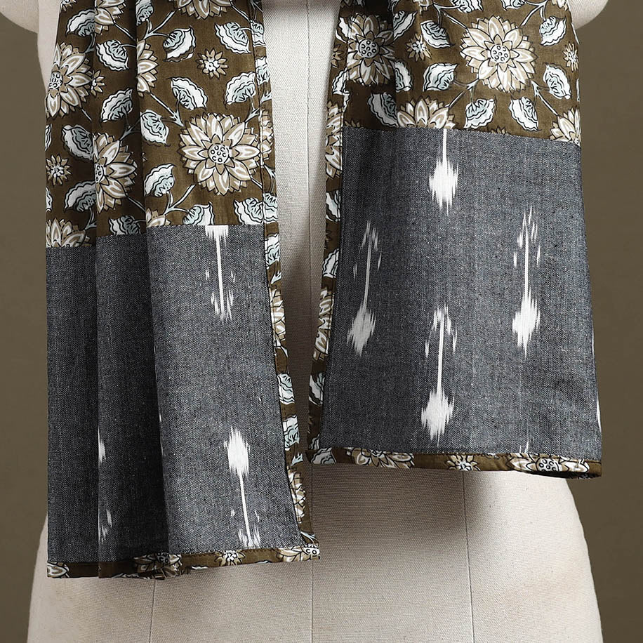 Multicolor Plain Cotton Patchwork Stole