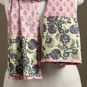 Multicolor Plain Cotton Patchwork Stole