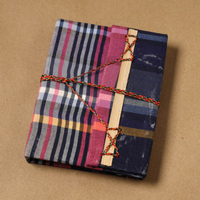 Plain fabric cover handmade paper notebook with thread lock