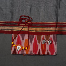 Pochampally ikat cotton 2pc unstitched dress material