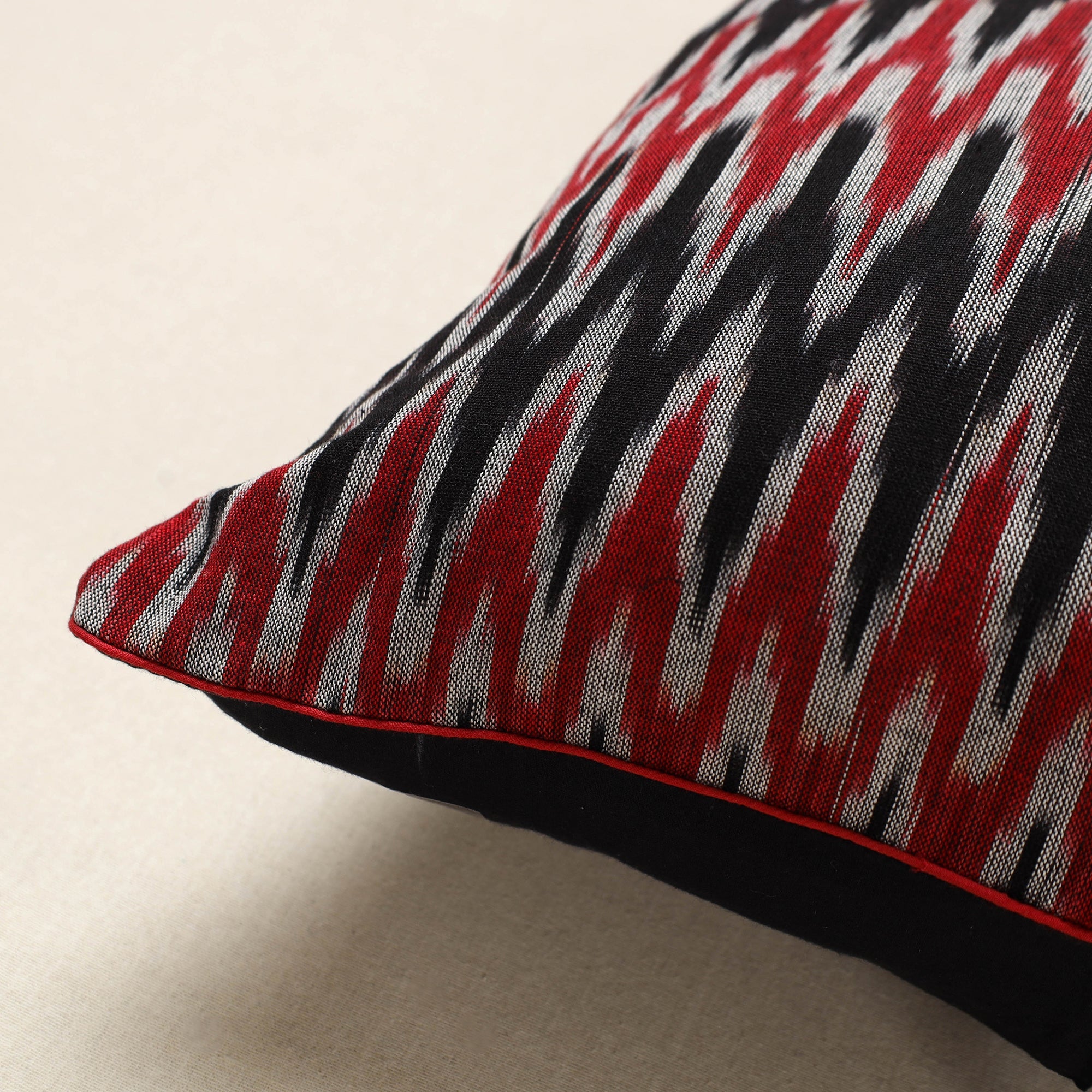 Multicolor Pochampally Ikat Cotton Cushion Cover 