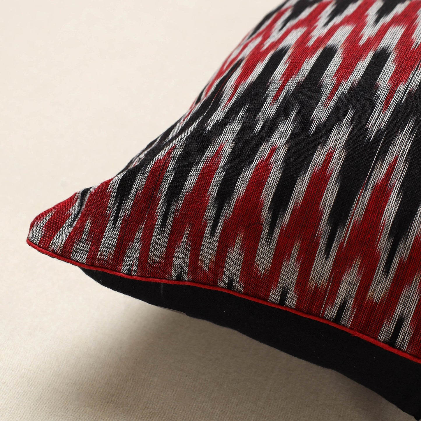 Multicolor Pochampally Ikat Cotton Cushion Cover 