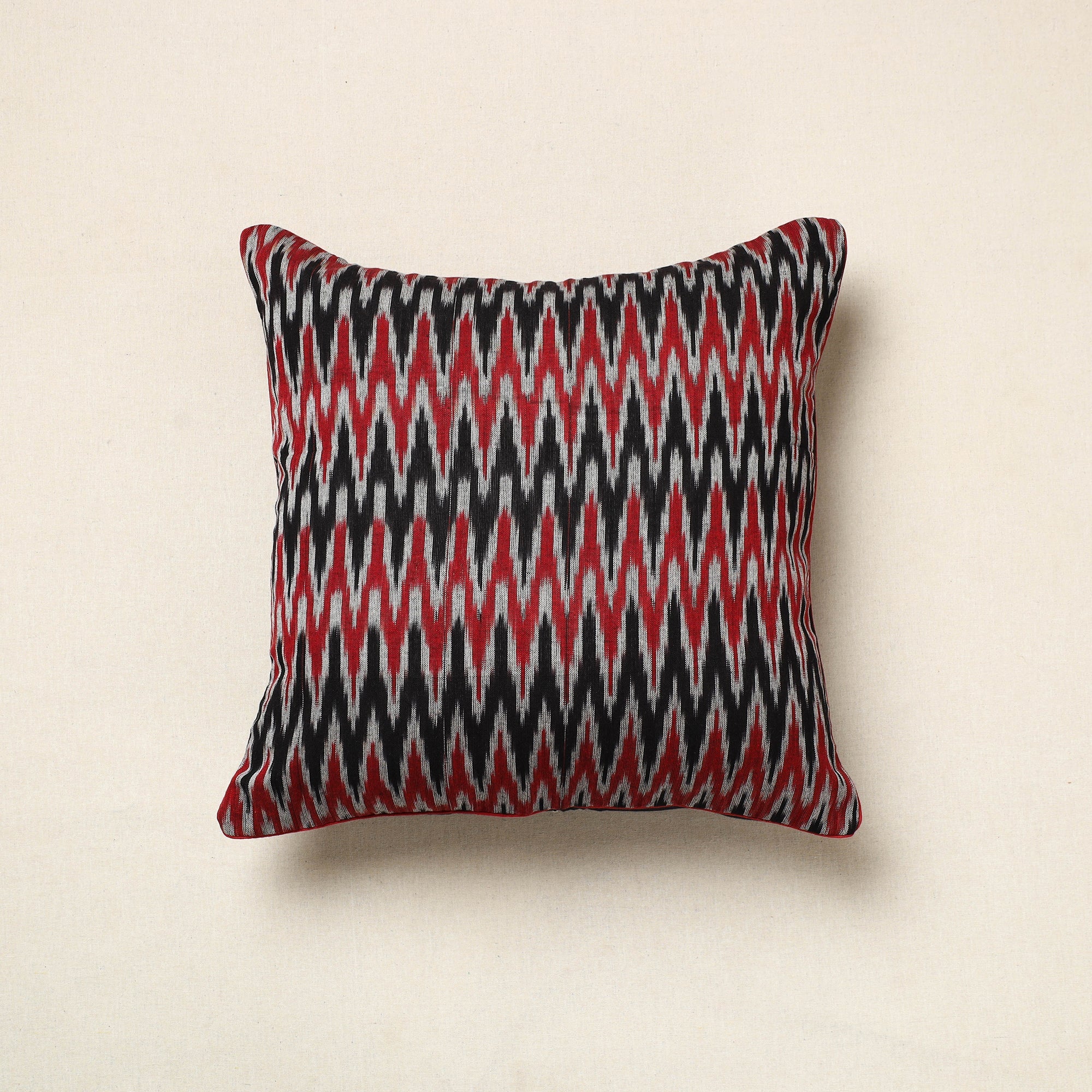 Multicolor Pochampally Ikat Cotton Cushion Cover 