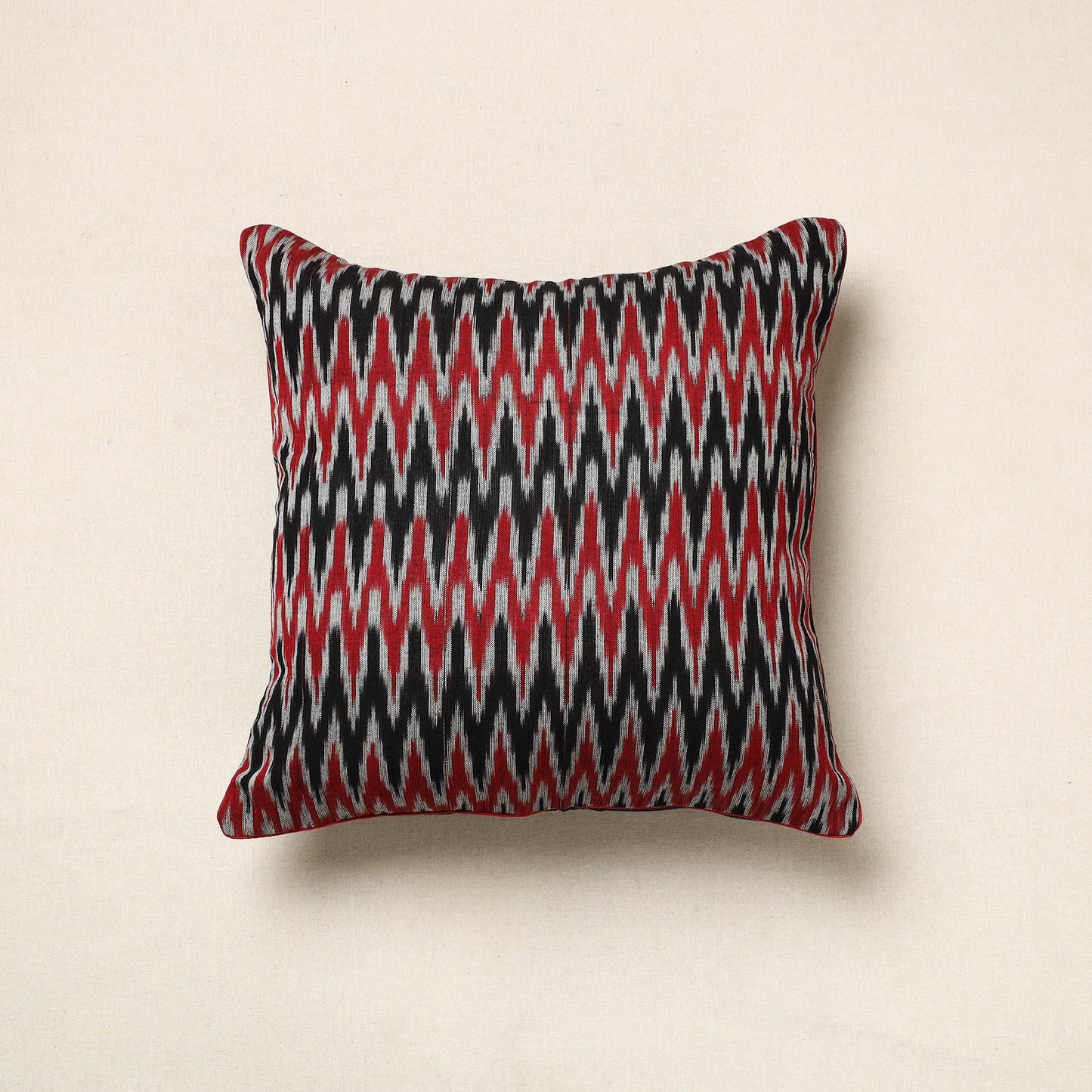 Multicolor Pochampally Ikat Cotton Cushion Cover 