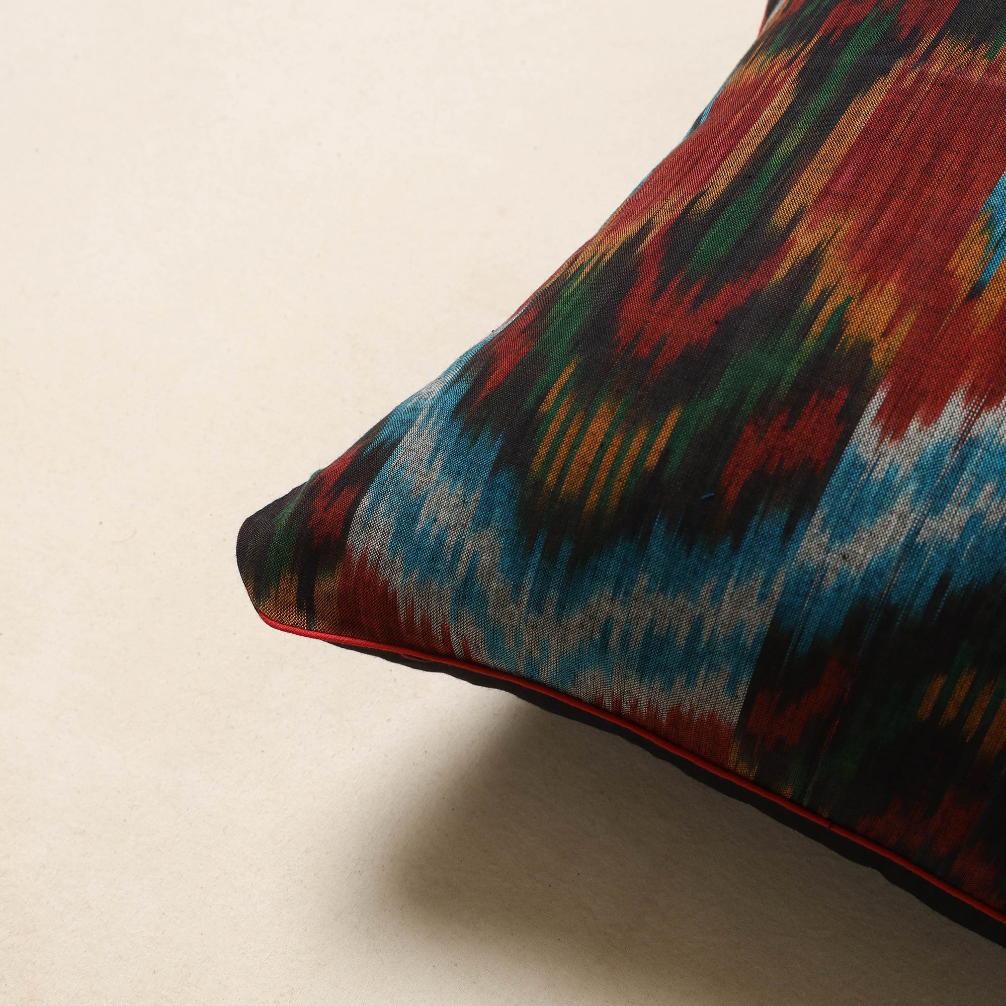 Multicolor - pochampally ikat cotton cushion cover 46