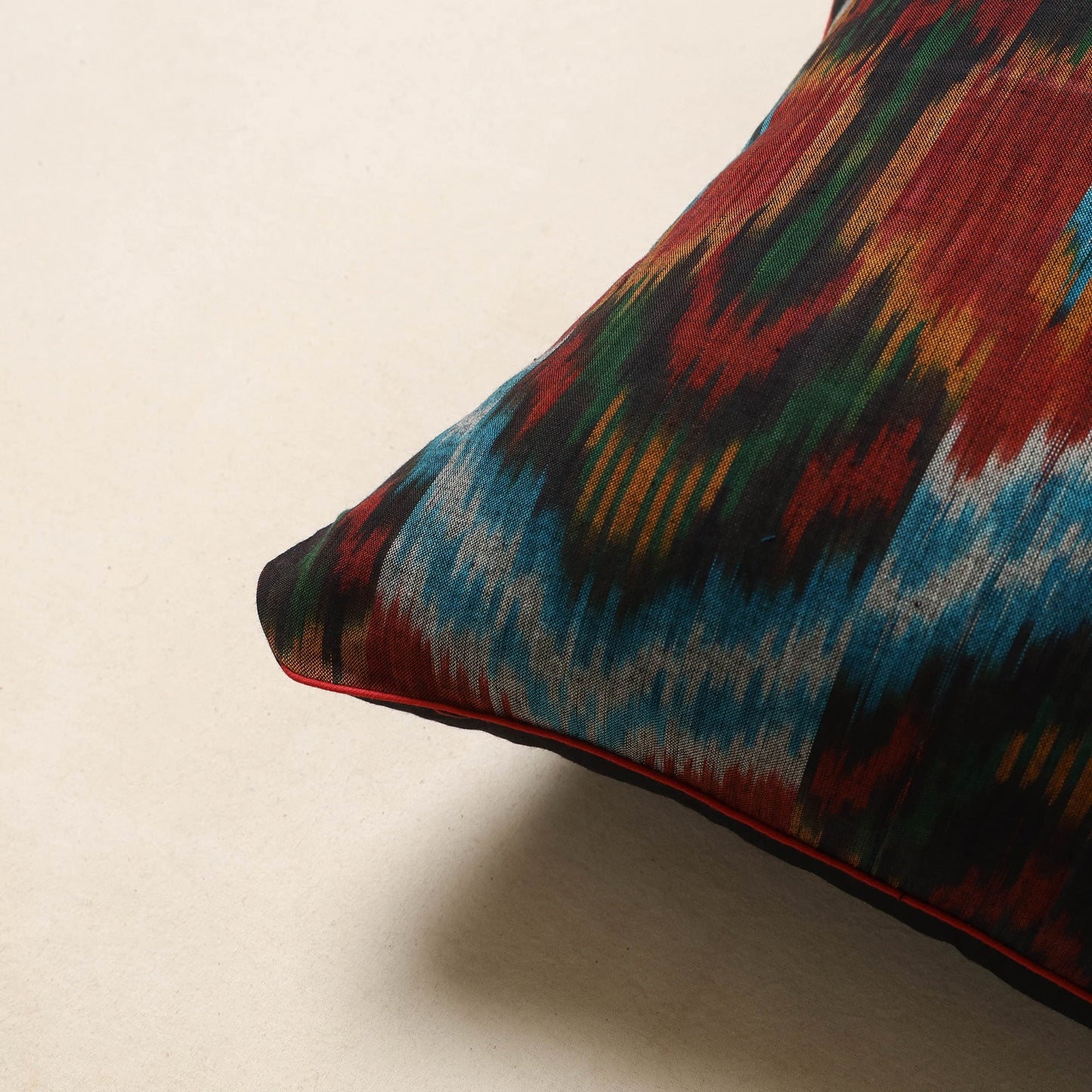 Multicolor - pochampally ikat cotton cushion cover 46