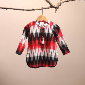 Multicolor - pochampally ikat cotton kids kurta (6-12