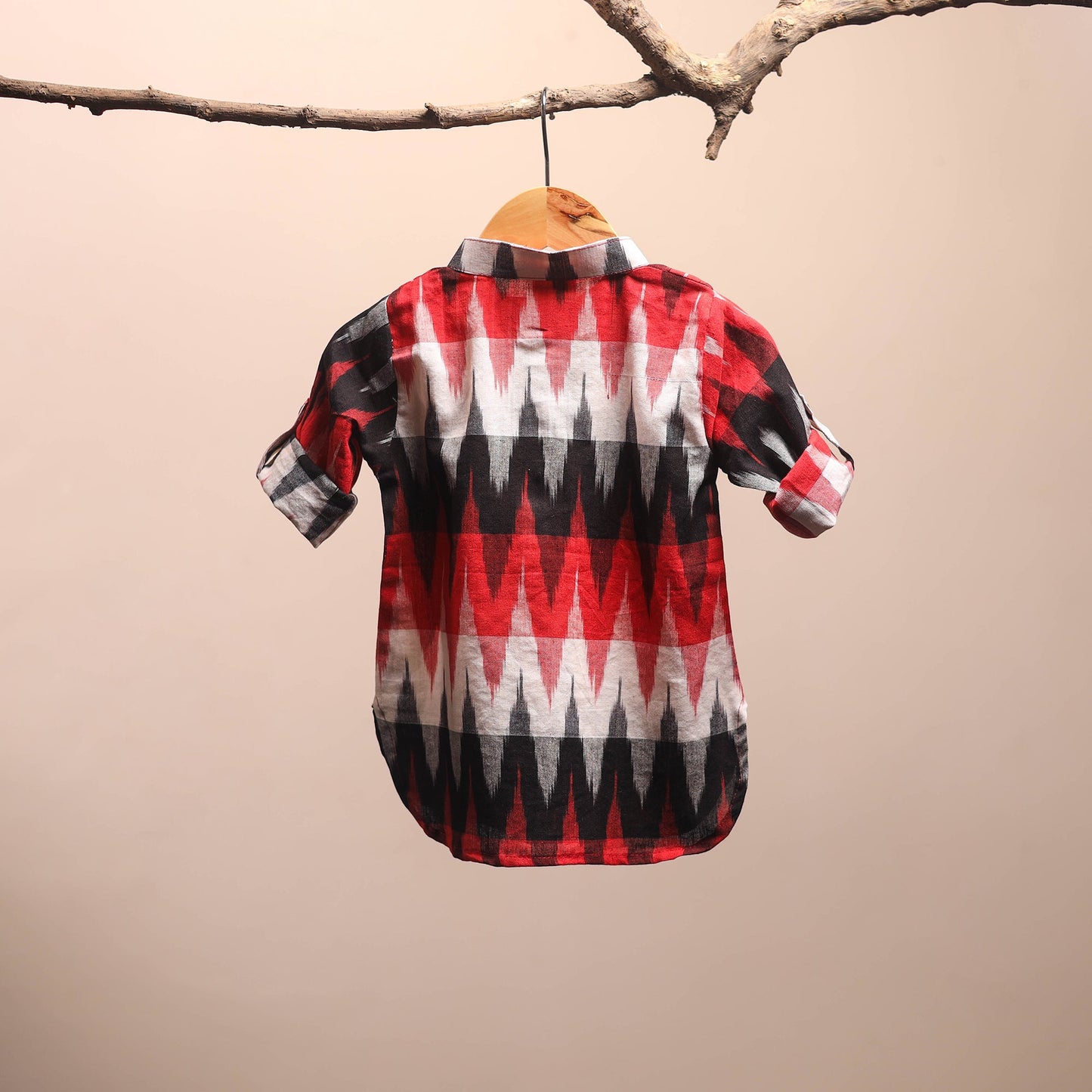 Multicolor - pochampally ikat cotton kids kurta (6-12