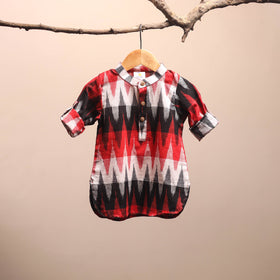 Multicolor - pochampally ikat cotton kids kurta (6-12